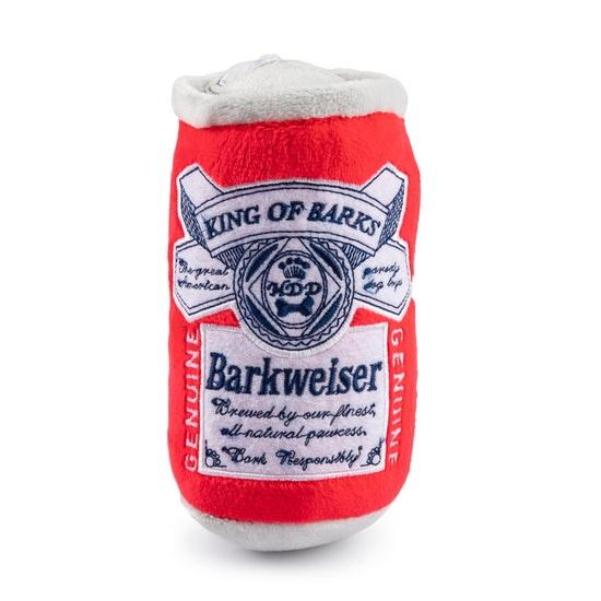 Beer Can Plush Squeaky Dog Toy