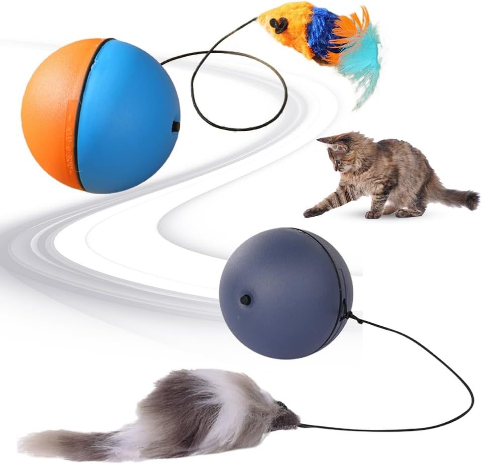Interactive Cat Ball Toy Automatic Moving Dog Cat Balls Motion Activate Electric Cat Toy Cat Enrichment Toys For Bored Indoor Cats Dogs Smart Self Rolling Cat Ball Toys - Image 5
