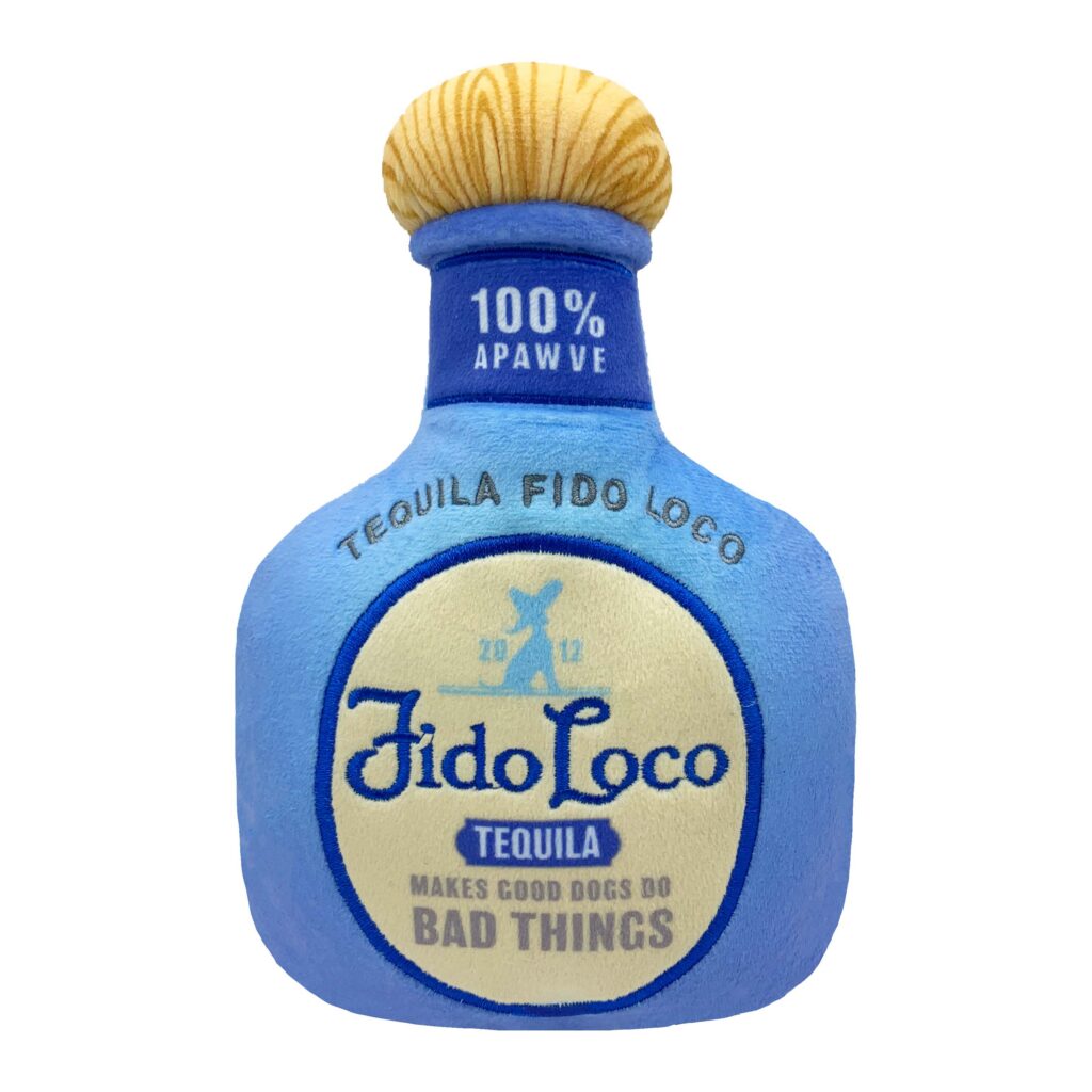 Tequila Bottle Plush Squeaky Dog Toy