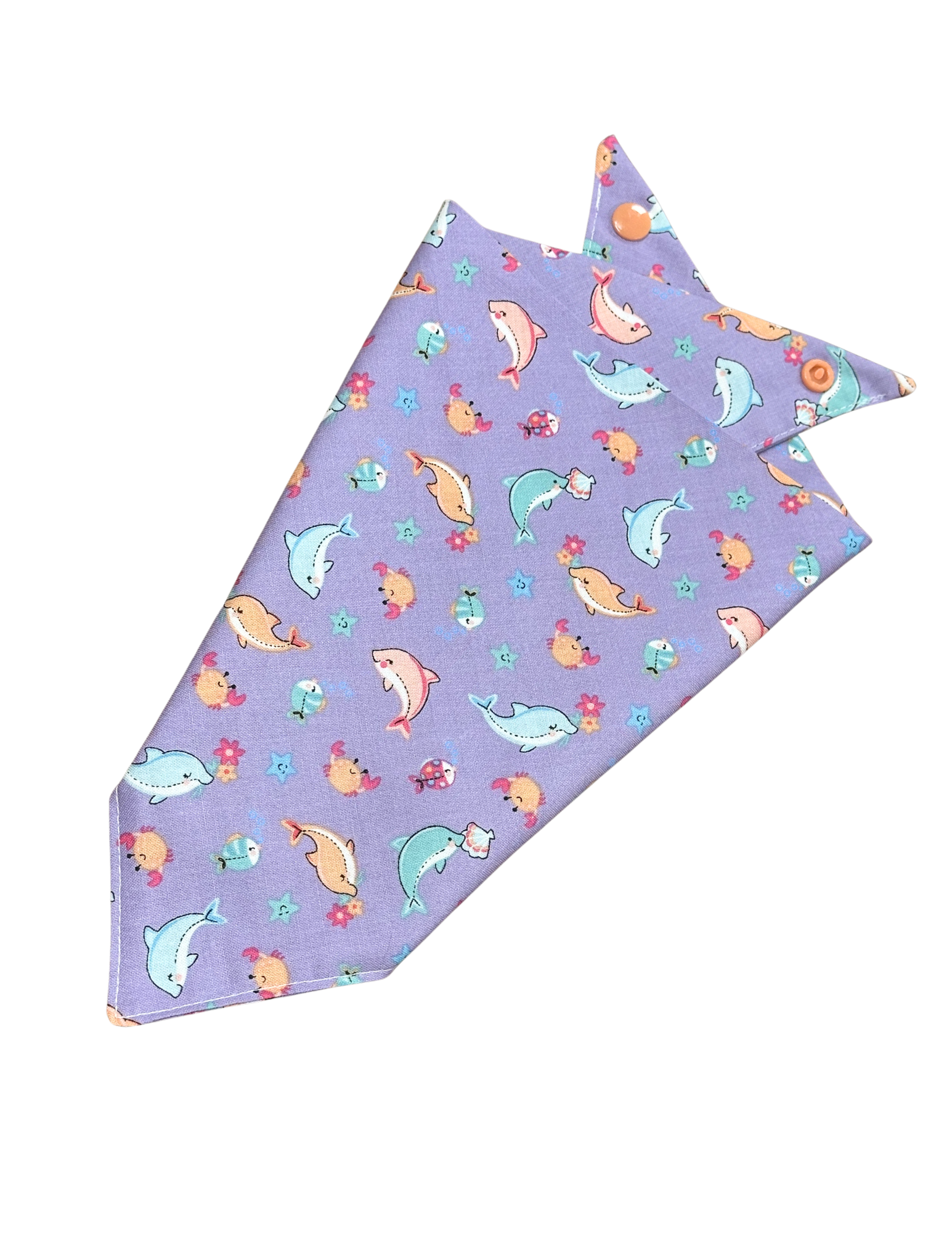 Lavender Floral Print Cotton Dog Bandana