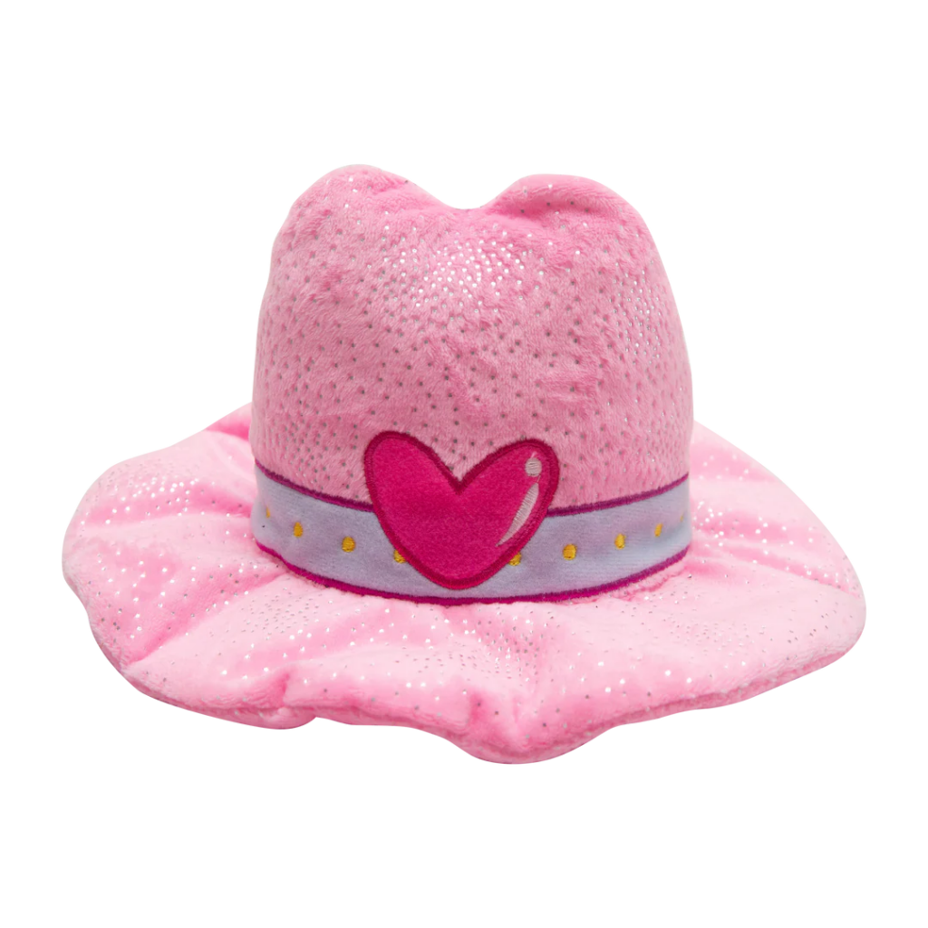 Pink Cowboy Hat Crinkle Dog Toy