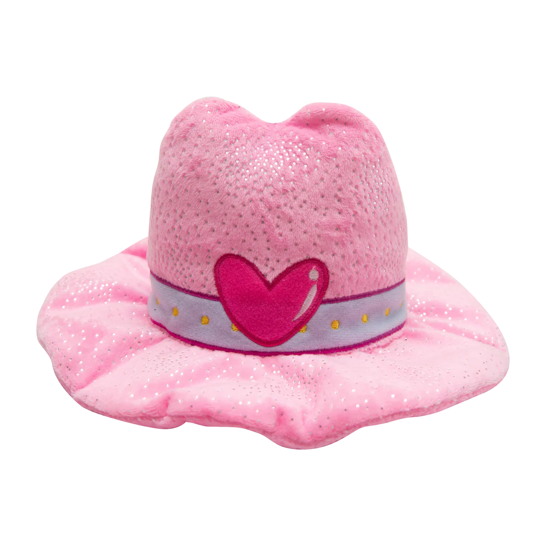 Pink Cowboy Hat Crinkle Dog Toy