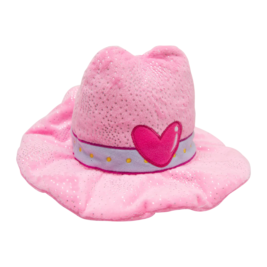 Pink Cowboy Hat Crinkle Dog Toy