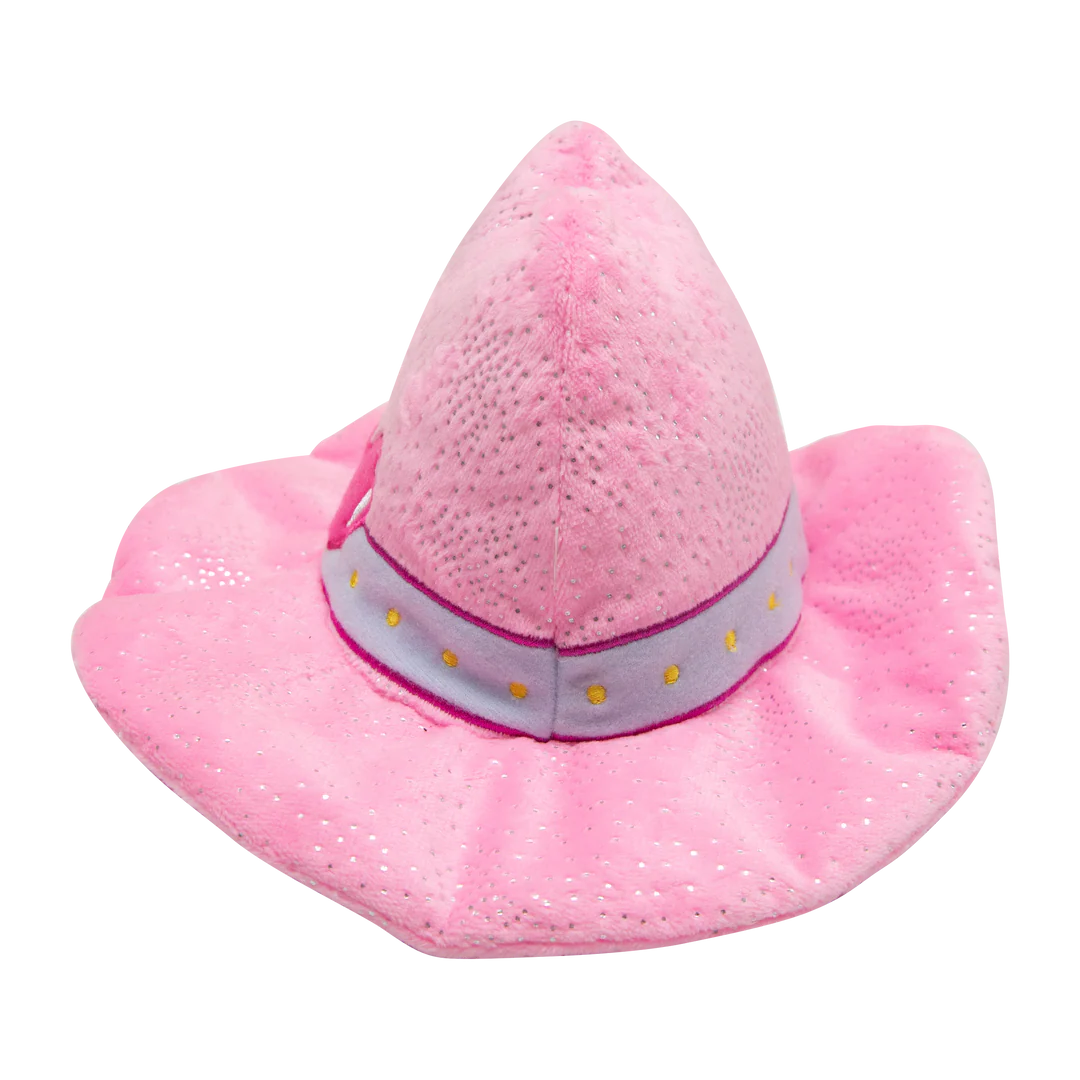 Pink Cowboy Hat Crinkle Dog Toy