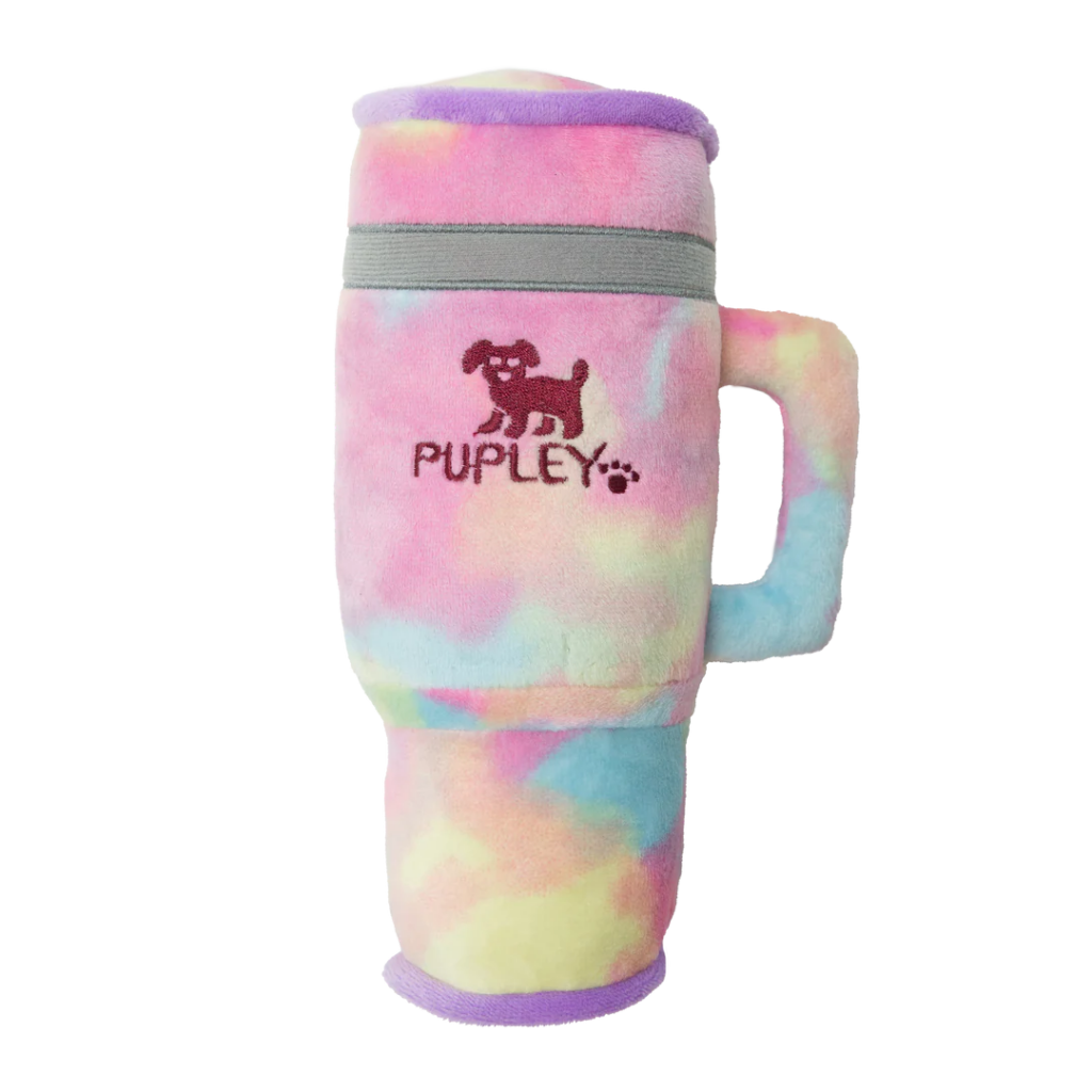 Iced Coffee Tumbler Plush Dog Toy