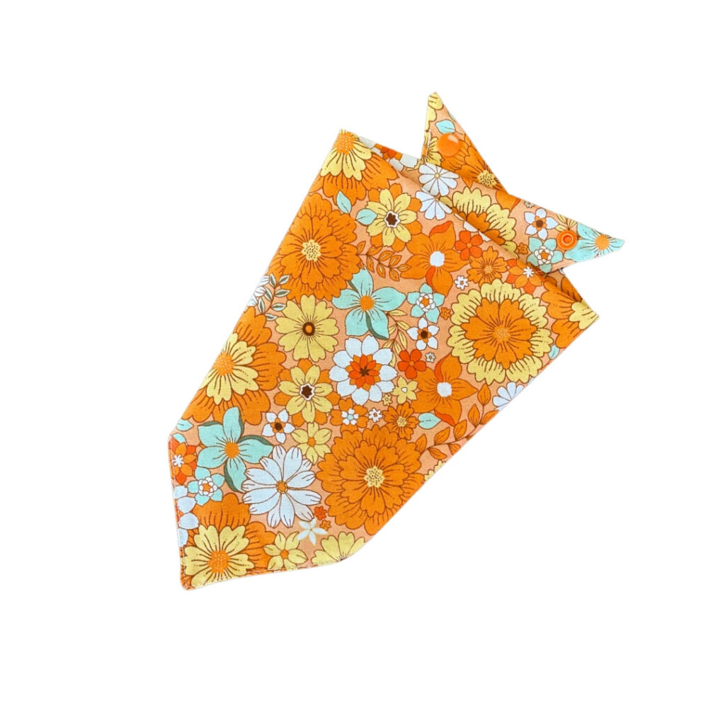 Wildflower Print Cotton Dog Bandana