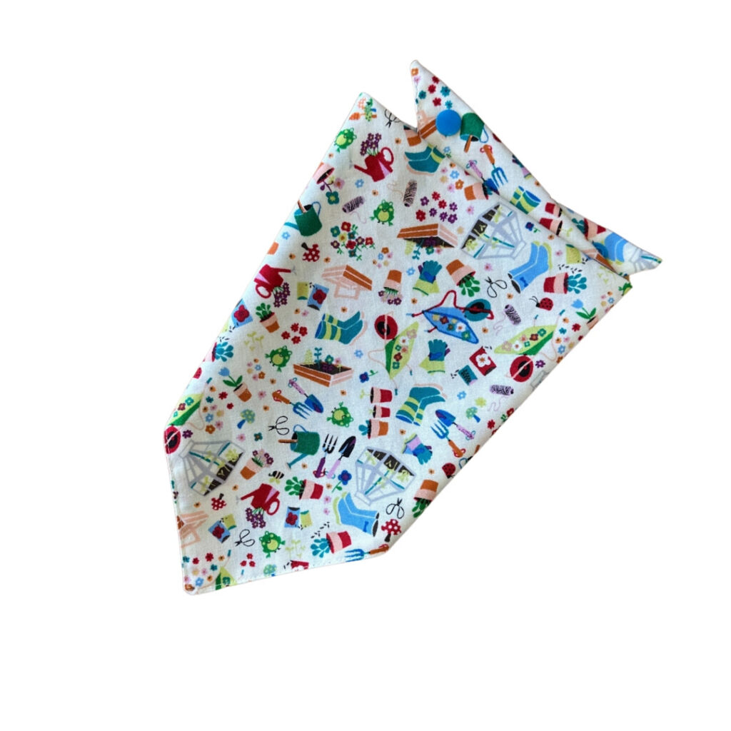 Garden Floral Print Cotton Dog Bandana
