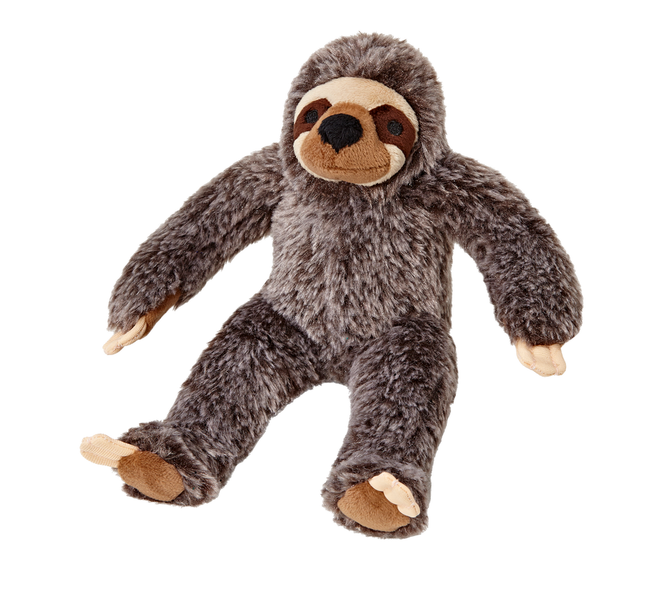 Small Durable Sloth Plush Dog Toy
