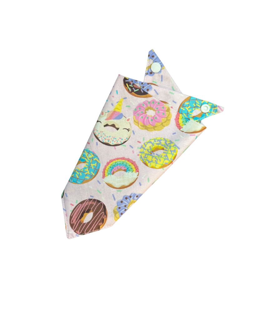 Donut Pattern Cotton Dog Bandana