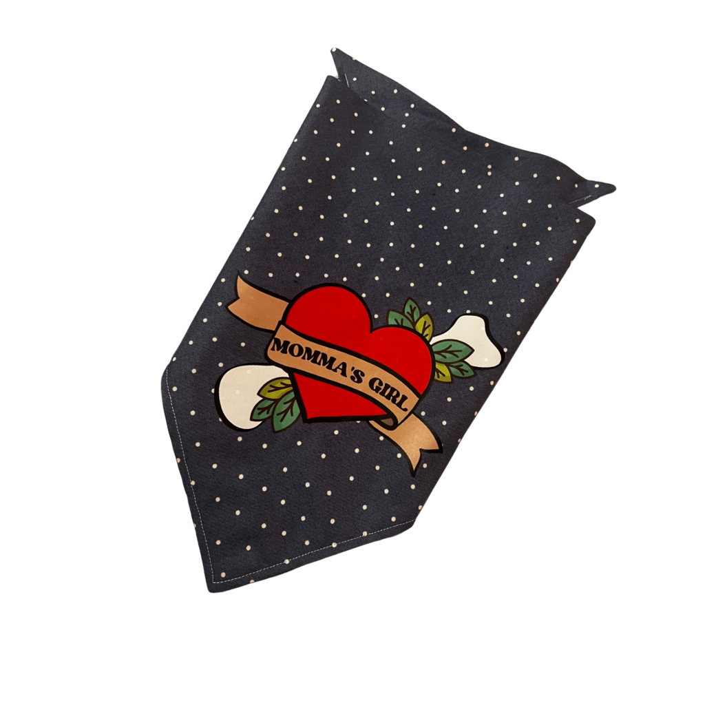 Pet Parent Theme Print Cotton Dog Bandana