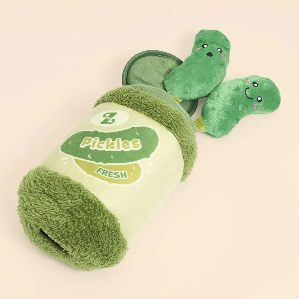 Pickle Jar Hide-and-Seek Plush Dog Toy