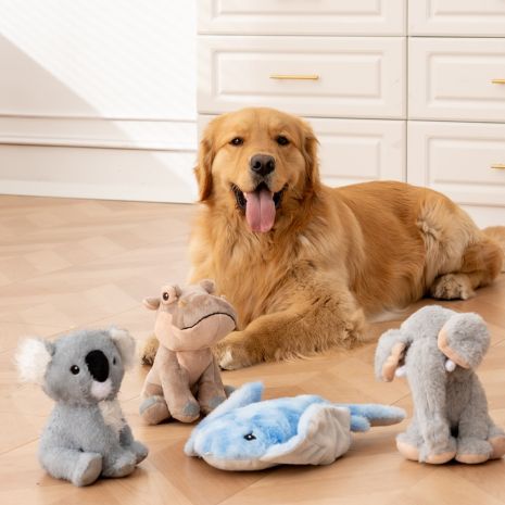Squeaky Animated Elephant Plush Dog Toy