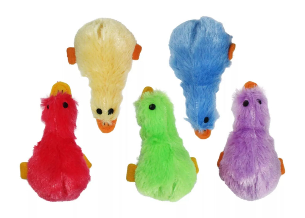 Mini Squeaky Duck Plush Dog Toy