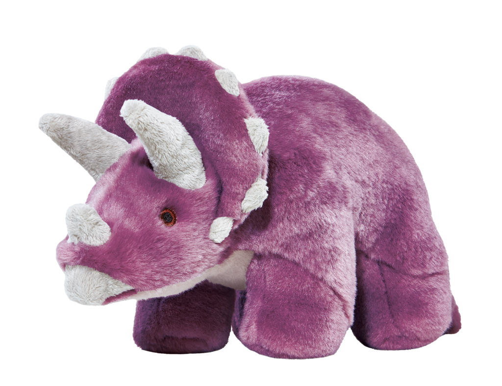 Large Durable Triceratops Plush Dog Toy