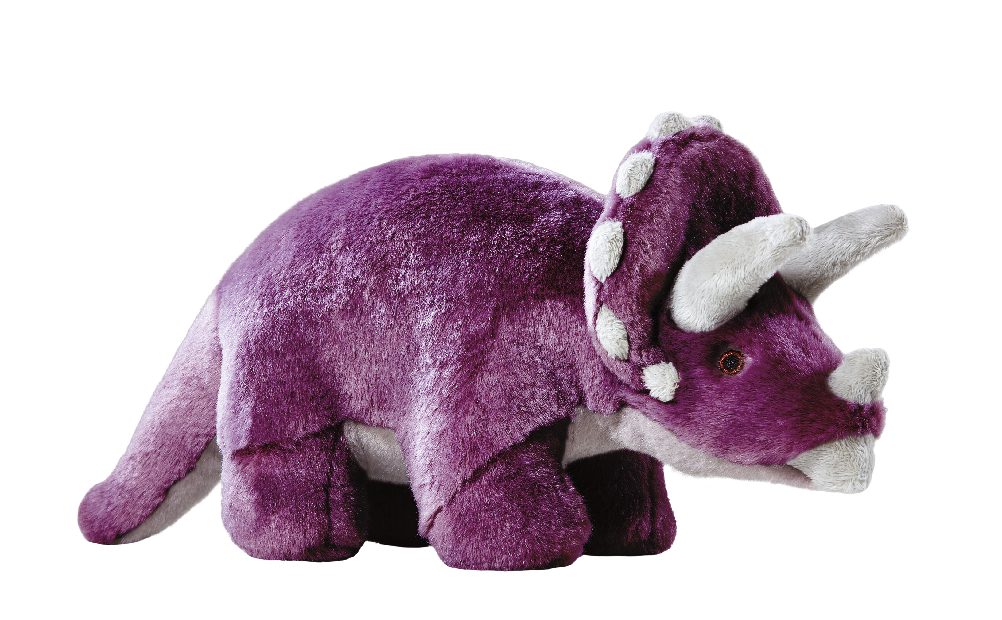 Large Durable Triceratops Plush Dog Toy