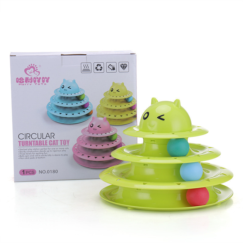 Color Cat Toy Cat Toy Three-layer Round - Image 7