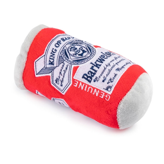 Beer Can Plush Squeaky Dog Toy