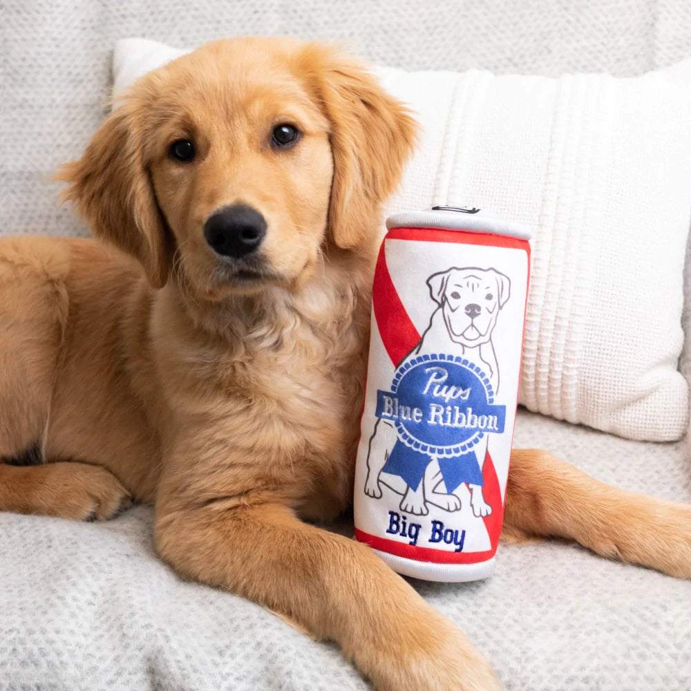 Blue Ribbon Can Plush Dog Toy