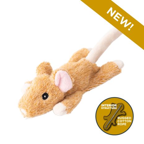 Stuffless Squeaky Mouse Plush Dog Toy