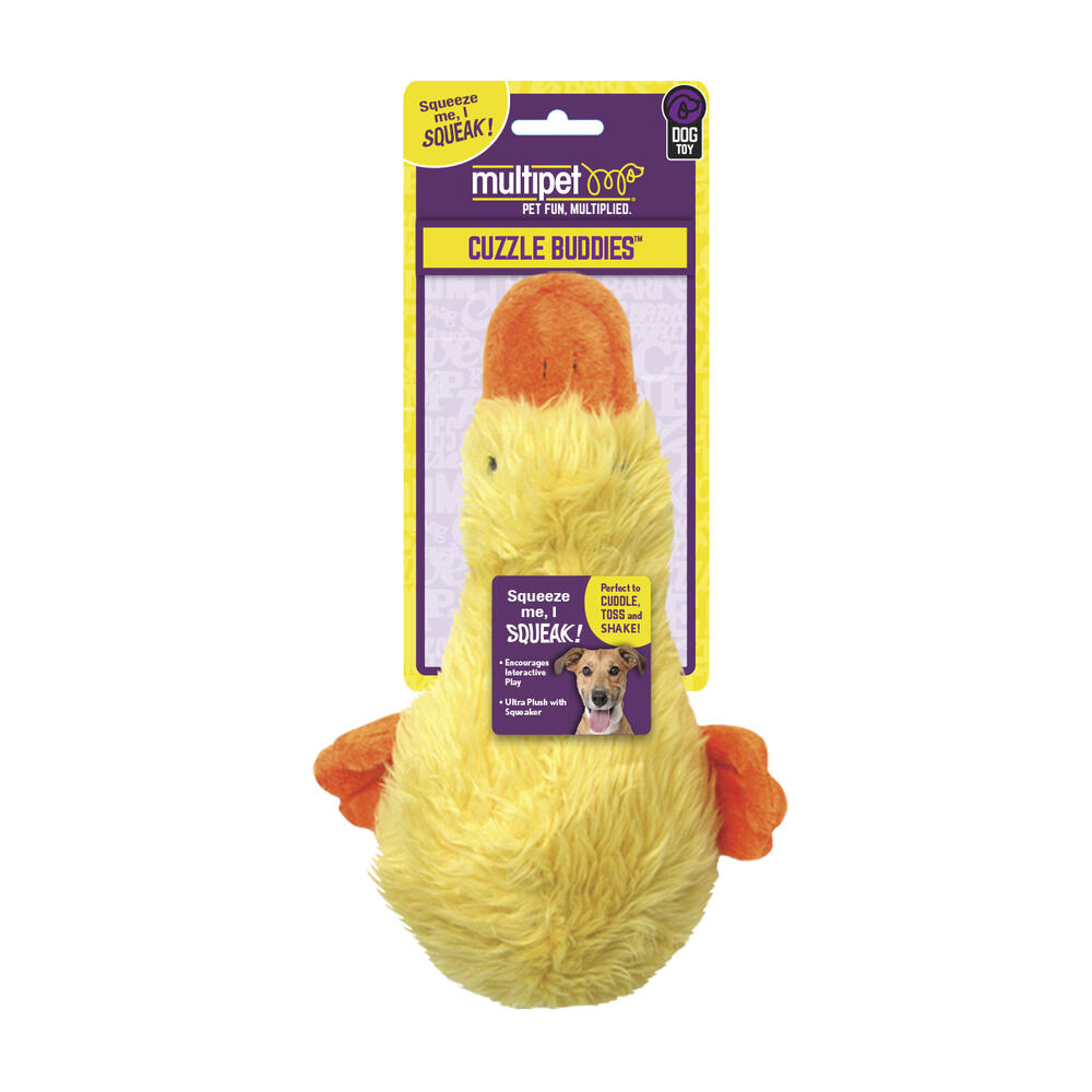 Mini Squeaky Duck Plush Dog Toy